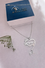 Personalized Heart Name Necklace with Crown & Initial Charm