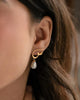 Elegant Arabic Letter Pearl Drop Earrings for Women