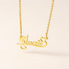 Custom Name Necklace with Double Heart | Personalized 24CT Gold Plated Jewelry for Women & Girls | Stylish Script Pendant Gift