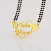 Personalized Couple Name Necklace – 24CT Gold Plated Style Pendant with Double Heart Design for Women