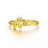Personalized Name Ring – Custom 24CT Gold Plated Dainty Ring for Women & Girls – Custom Jewelry Gift