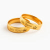 His Queen & Her King Matching Couple Rings – Personalized Royal Crown Engraved Bands for Couples