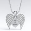 Custom Couple Name Angel Wings Necklace – Personalized 24CT Gold Platted Heart Pendant with CZ Crystals for Anniversary, Valentine’s & Gift