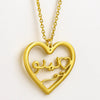 Custom Arabic Name Heart Necklace – Gold Plated Jewelry