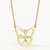 Custom Butterfly Name Necklace – Gold Personalized Jewelry