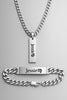 Custom Name Necklace & Bracelet Set – Personalized Cuban Chain Jewelry with Zodiac Sign for Men & Women