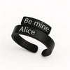 Custom Engraved Wrap Ring – Personalized Adjustable Name Ring for Couples & Gifts