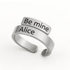 Custom Engraved Wrap Ring – Personalized Adjustable Name Ring for Couples & Gifts