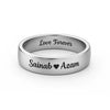 Custom Engraved Couple Ring – Personalized Name Ring with Inside Message for Him & Her | Love Forever Gift