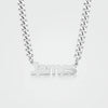 Custom Name Necklace for Men – Bold Silver Curb Chain with Personalized Nameplate Pendant