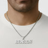 Personalized Name Necklace for Men – Custom Name Pendant with Bold Rope Chain