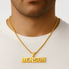 Personalized Name Necklace for Men – Custom Name Pendant with Bold Rope Chain