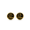 Custom Arabic Calligraphy Round Cufflinks – Elegant Gold Personalized Men's Jewelry