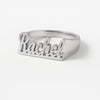 Custom Name Ring for Women – Personalized 24CT Gold Plated Statement Ring with Bold Script Design