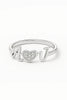 Custom Initials Ring with Diamond Heart – Personalized 24CT Gold Plated Couple Ring for Women – A❤️J Jewelry Gift