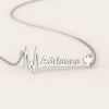 Personalized Heartbeat Name Necklace – Custom 24CT Gold Plated Medical Pendant for Women & Girls