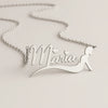 Personalized Mermaid Name Necklace – Custom 24CT Gold Plated Jewelry for Girls & Women with Heart Design