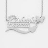 Custom Name Necklace for Women – 24CT Gold Plated Pendant with Crown, Butterfly & Heart Design – Personalized Gift Jewelry