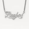 Custom Name Necklace with Heart | Personalized 24CT Gold Plated Jewelry | Elegant Script Name Pendant for Women & Girls