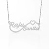 Custom Couple Name Infinity Necklace | Personalized 24CT Gold Plated Jewelry with Heart | Romantic Gift for Anniversary & Valentine's Day