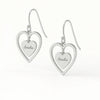 Custom Engraved Heart Drop Earrings – Personalized 24CT Gold Plated Name Jewelry for Women & Girls