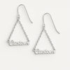 Custom Name Chain Drop Earrings – Personalized Triangle 24CT Gold Plated Statement Jewelry for Women