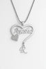 Personalized 24CT Gold Platted Heart Name Necklace with Initial Charm