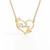 Custom 24CT Gold Platted Name Necklace with Heart & Crown with Butterfly – Personalized Jewelry for Her