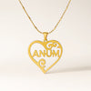 Custom Gold Heart Name Necklace – Personalized Elegant Pendant for Women