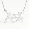 Custom Dance Couple Name Necklace – Personalized Gold Heart Pendant Gift