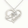 Custom Gold Heart Name Necklace – Personalized Butterfly Pendant