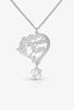 Custom Floral Heart Name Necklace – Personalized 24CT Gold Platted Pendant with Initial Charm