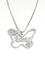 Custom Butterfly Name Necklace – Personalized Gold Pendant with Floral Crystals
