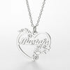 Custom Floral Heart Name Necklace – Personalized Gold Pendant for Him or Her