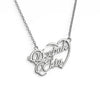 Custom Couple Name Necklace – Gold Heart Design