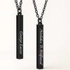 Custom Gold Bar Name Necklace – Personalized Vertical Engraved Pendant for Men & Women | Elegant Gift Jewelry