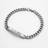 Custom Silver ID Bracelet – Engraved Date Jewelry for Men & Women