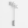 Gold MSK Initial Lapel Pin – Custom Monogram Brooch for Men