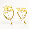 Custom Name Lapel Pins – Personalized Gold & Silver Brooches for Men