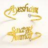 Custom Double Name 24CT Gold Bracelet – Personalized Butterfly Design with Diamond Accent