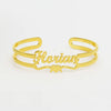 Custom Gold And Silver Name Cuff Bracelet – Personalized Florian Jewelry for Men & Women