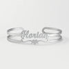 Custom Gold And Silver Name Cuff Bracelet – Personalized Florian Jewelry for Men & Women