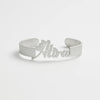 Personalized Atra Wide Cuff with Heart Accent