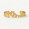 Personalized Atra Wide Cuff with Heart Accent