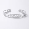 Custom Gold Name Bracelet – Personalized Anthony Cutout Cuff Design