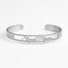 Custom Silver Couple Name Bracelet – Personalized Sigurd & Yulou Cuff with Heart