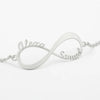 Custom Infinity Name Bracelet – Silver and Golden Chain for Couples