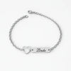 Custom Name Bracelet – Personalized Heart Chain Jewelry