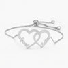 Custom Heart Bracelet – Dual Name Adjustable Cord Jewelry