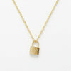 Custom Arabic Initial Lock Necklace | Personalized Gold Plated Pendant | Minimalist Jewelry Gift for Her
